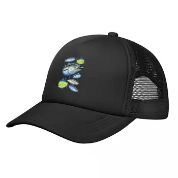 Tuna And Mahi Mahi Mesh Baseball Caps Adult Hip-Hop Sun Hat Marine Art Gamefish Fishing Hat Adjustable Snapback Caps Trucker Hat