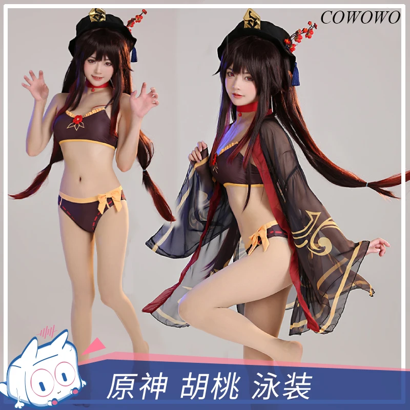 COWOWO Anime! Genshin Impact Hu Tao Summer Hot Spring Swimsuit Sexy Lovely Uniform Cosplay Costume Pool Party Women Swimwear
COWOWO Anime! Genshin Impact Hu Tao Summer Hot Spring Swimsuit Sexy Lovely Uniform Cosplay Costume Pool Party Women Swimwear