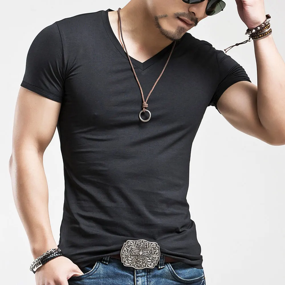 A1137 MRMT Brand New Mens T Shirt Pure Color V Collar Short Sleeved Men T-Shirt Black Tights Man T-Shirts Fitness For Male
A1137 MRMT Brand New Mens T Shirt Pure Color V Collar Short Sleeved Men T-Shirt Black Tights Man T-Shirts Fitness For Male
