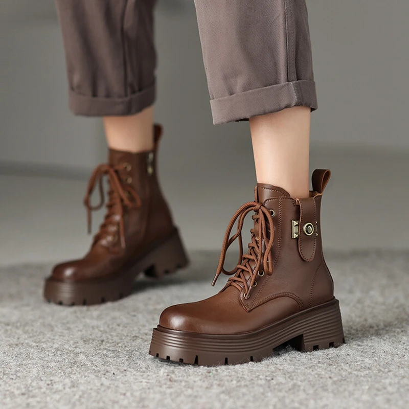 NEW Fall Shoes Women Round Toe Chunky Shoes for Women Winter Split Leather Boots Short Platform Boots for Women Motorcycle Boots
NEW Fall Shoes Women Round Toe Chunky Shoes for Women Winter Split Leather Boots Short Platform Boots for Women Motorcycle Boots
