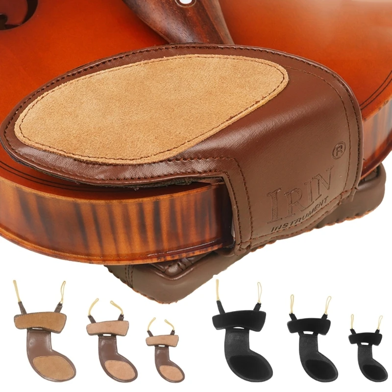 

Violin Shoulder & Chinrest Pad Soft Comfortable Sheepskin Cheek Rest Pad Leathers Chin Pad Protector Easy to Use