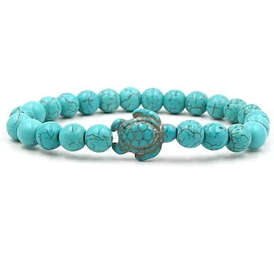 Turquoise Tortoise Shell Volcanic Stone White Turquoise Variety of natural stone elastic bracelets for men and women
Turquoise Tortoise Shell Volcanic Stone White Turquoise Variety of natural stone elastic bracelets for men and women