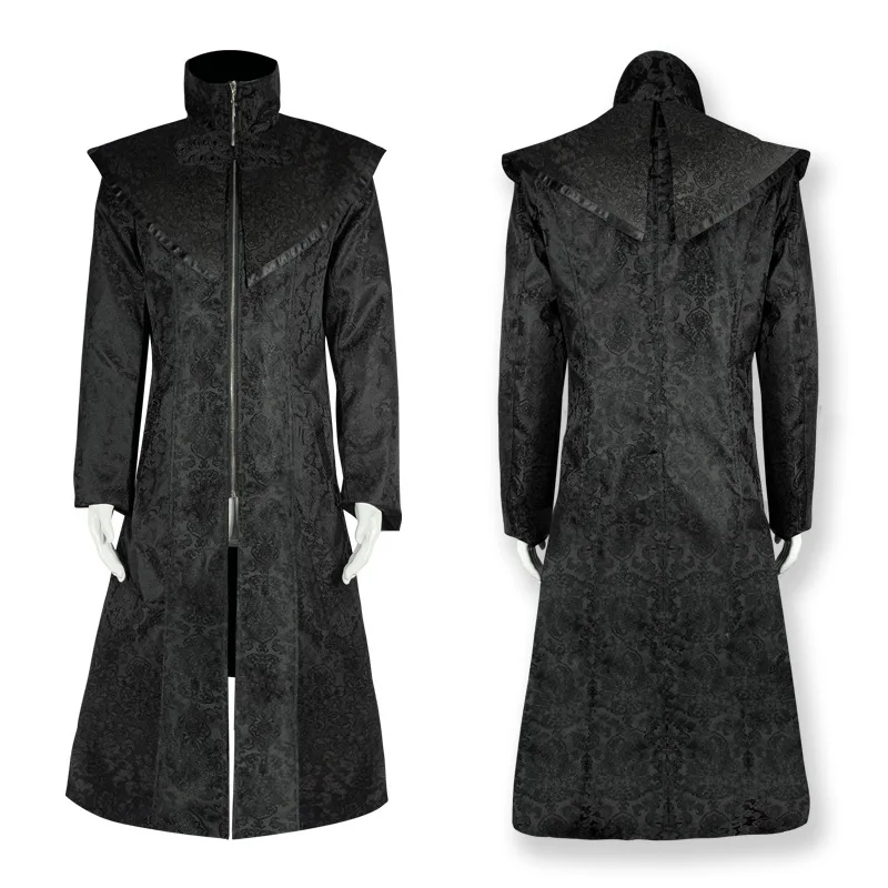European Medieval Wizard Robe Vintage Gothic Steampunk Coat Dark Missionary Cosplay Halloween Stage Show Costumes For Men
European Medieval Wizard Robe Vintage Gothic Steampunk Coat Dark Missionary Cosplay Halloween Stage Show Costumes For Men