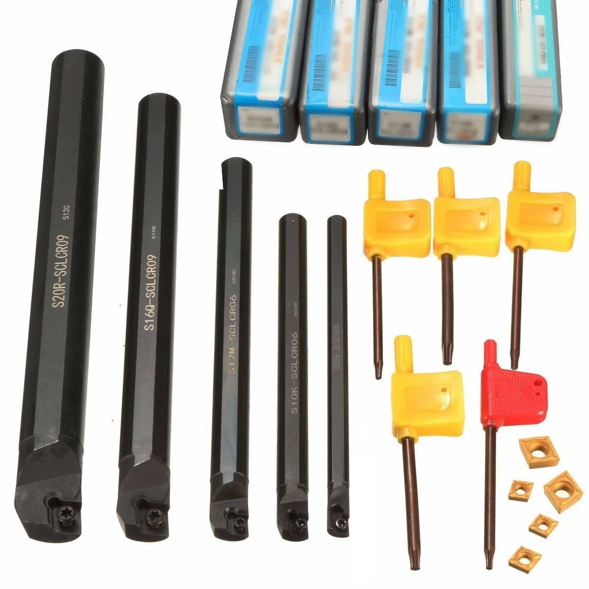 5pcs 7/10/12/16/20mm SCLCR09 Turning Tool Boring Bar Holder Insert For CCMT For Semi-finishing And Finishing Operations
5pcs 7/10/12/16/20mm SCLCR09 Turning Tool Boring Bar Holder Insert For CCMT For Semi-finishing And Finishing Operations
