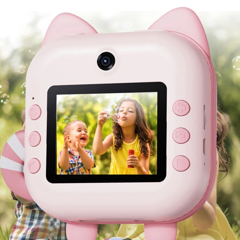 

M2 Kids Instant Print Camera with 2.4" IPS Screen Cartoon Camera with Thermal Printing Papers and Cartoon Sticker