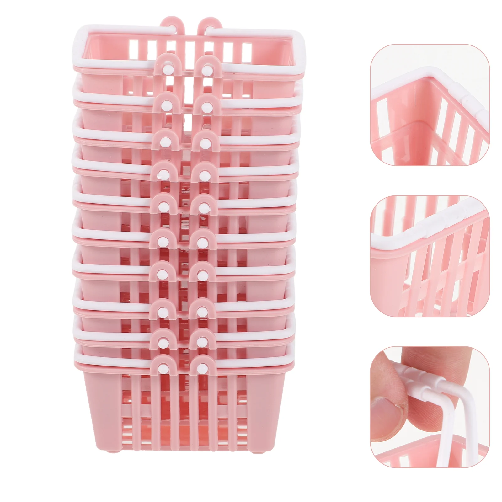 10pcs Adorable Mini Basket Toy Simulation Shopping Basket Miniature Baskets Model for Kids
10pcs Adorable Mini Basket Toy Simulation Shopping Basket Miniature Baskets Model for Kids