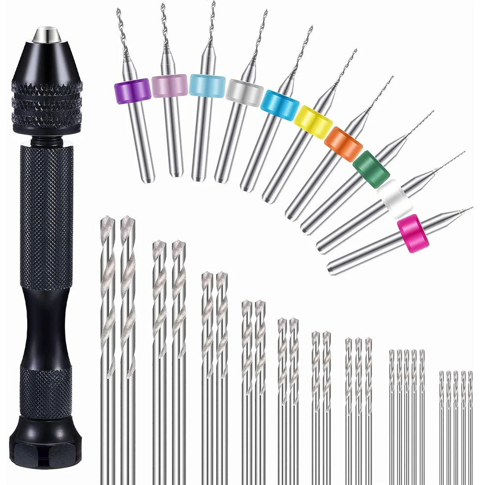 36pcs Pin Vise Hand Drill For Jewelry Making Set HSS Mini Micro Drill Bits Twist Drills Small Manual Keyless Chuck Rotary
36pcs Pin Vise Hand Drill For Jewelry Making Set HSS Mini Micro Drill Bits Twist Drills Small Manual Keyless Chuck Rotary