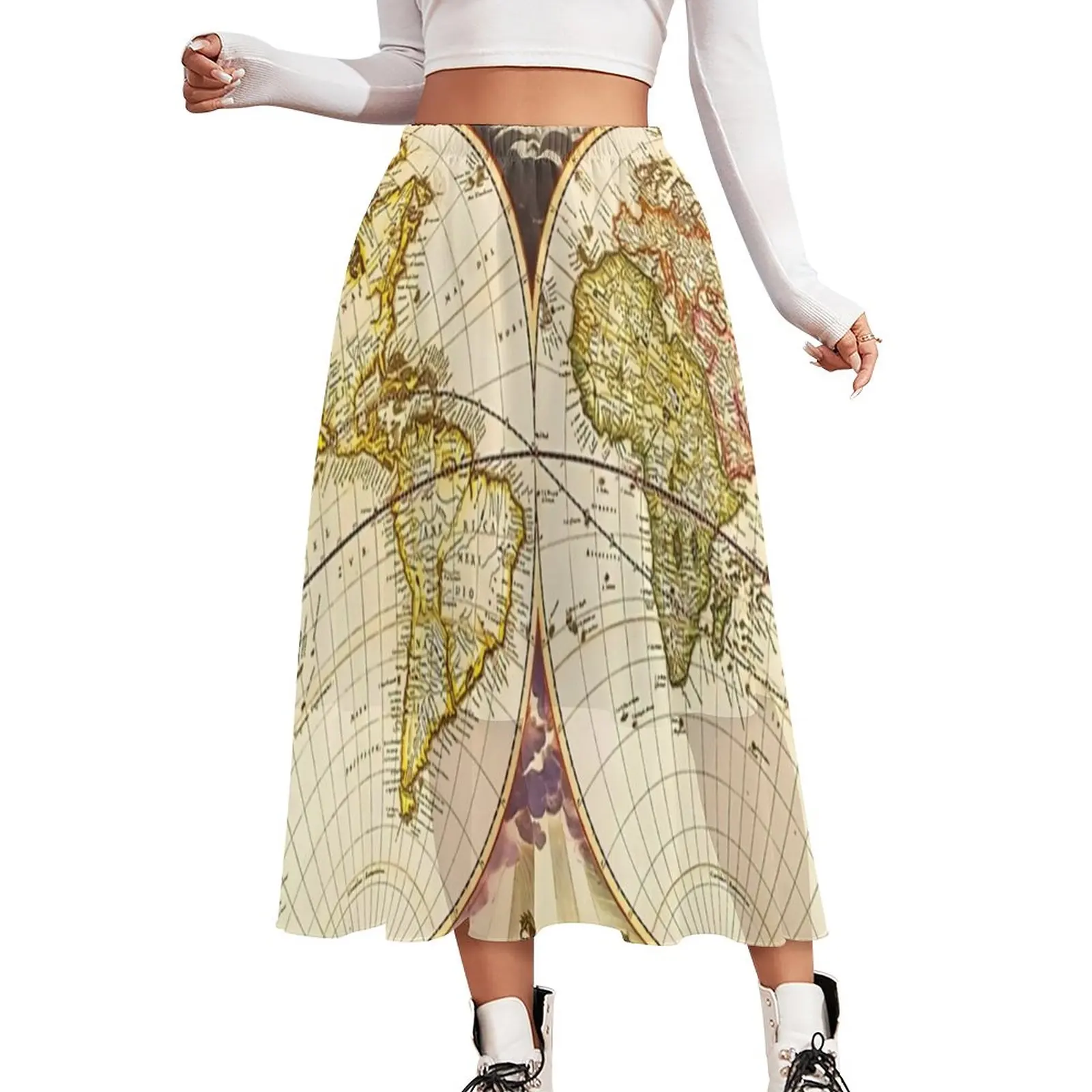 Vintage Earth Map Skirt Vintage Anitque Vintage Long Skirts Elastic Waist Custom Harajuku A-line Skirt Big Size
Vintage Earth Map Skirt Vintage Anitque Vintage Long Skirts Elastic Waist Custom Harajuku A-line Skirt Big Size