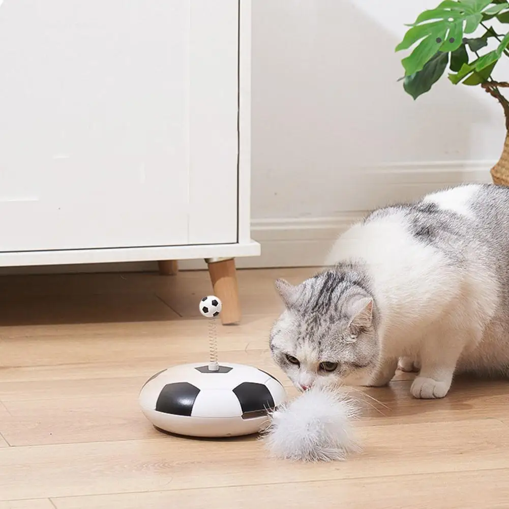 Electric Cat Toy With Led Light Football Shape Feather Spring Ball Interactive Puzzle Game Cat Scratching Device
Electric Cat Toy With Led Light Football Shape Feather Spring Ball Interactive Puzzle Game Cat Scratching Device