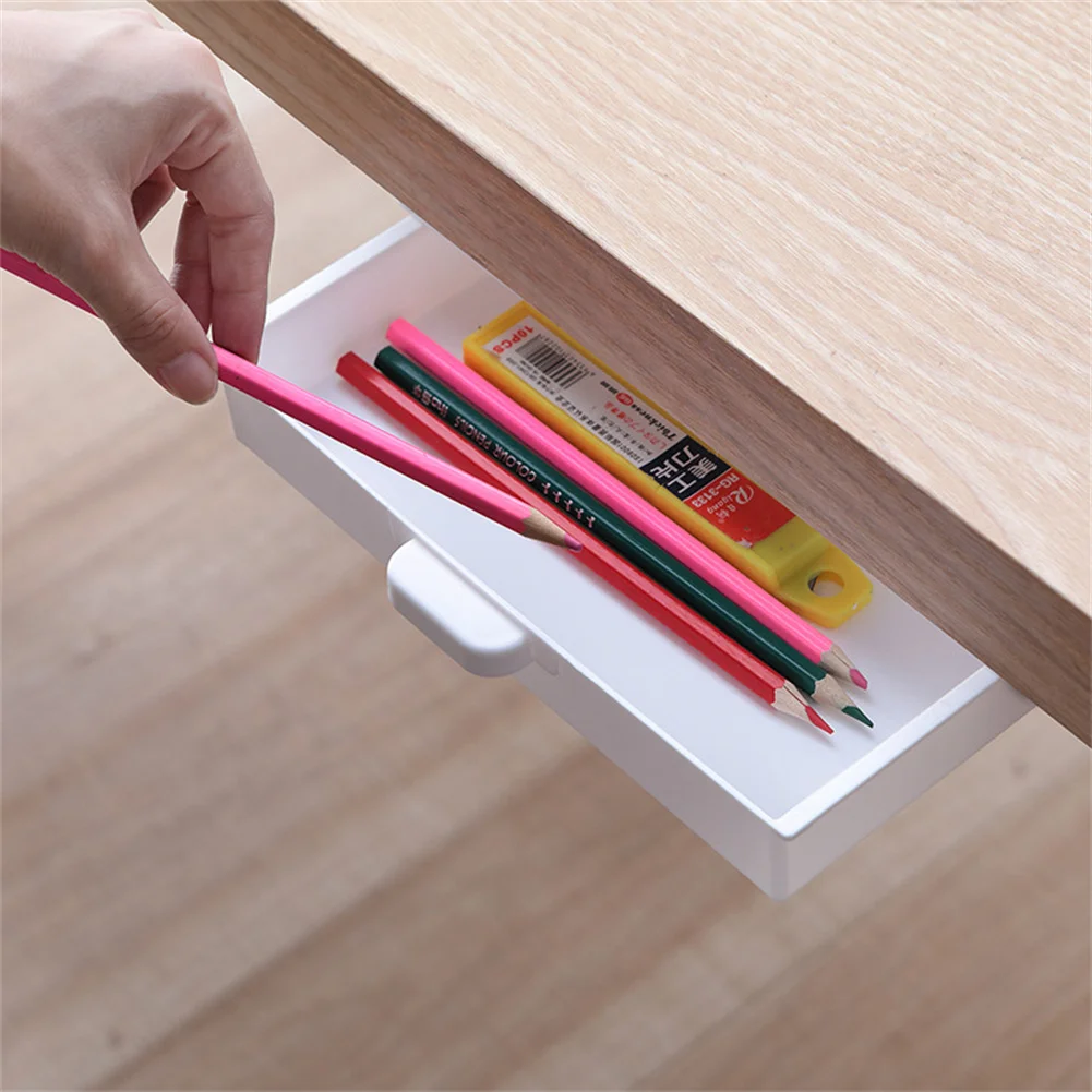Under Desk Drawer Storage Box Home Office Pen Holder Hidden Sorting Box Kitchen Knife Fork Storage Tray Organizer
Under Desk Drawer Storage Box Home Office Pen Holder Hidden Sorting Box Kitchen Knife Fork Storage Tray Organizer