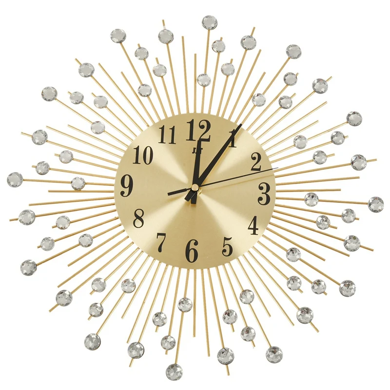 HOT-Wall Clock Diamonds Decorative Round Clock Metal Living Room Decor Quiet Quartz Clocks Modern Minimalist Clocks(Gold)
HOT-Wall Clock Diamonds Decorative Round Clock Metal Living Room Decor Quiet Quartz Clocks Modern Minimalist Clocks(Gold)