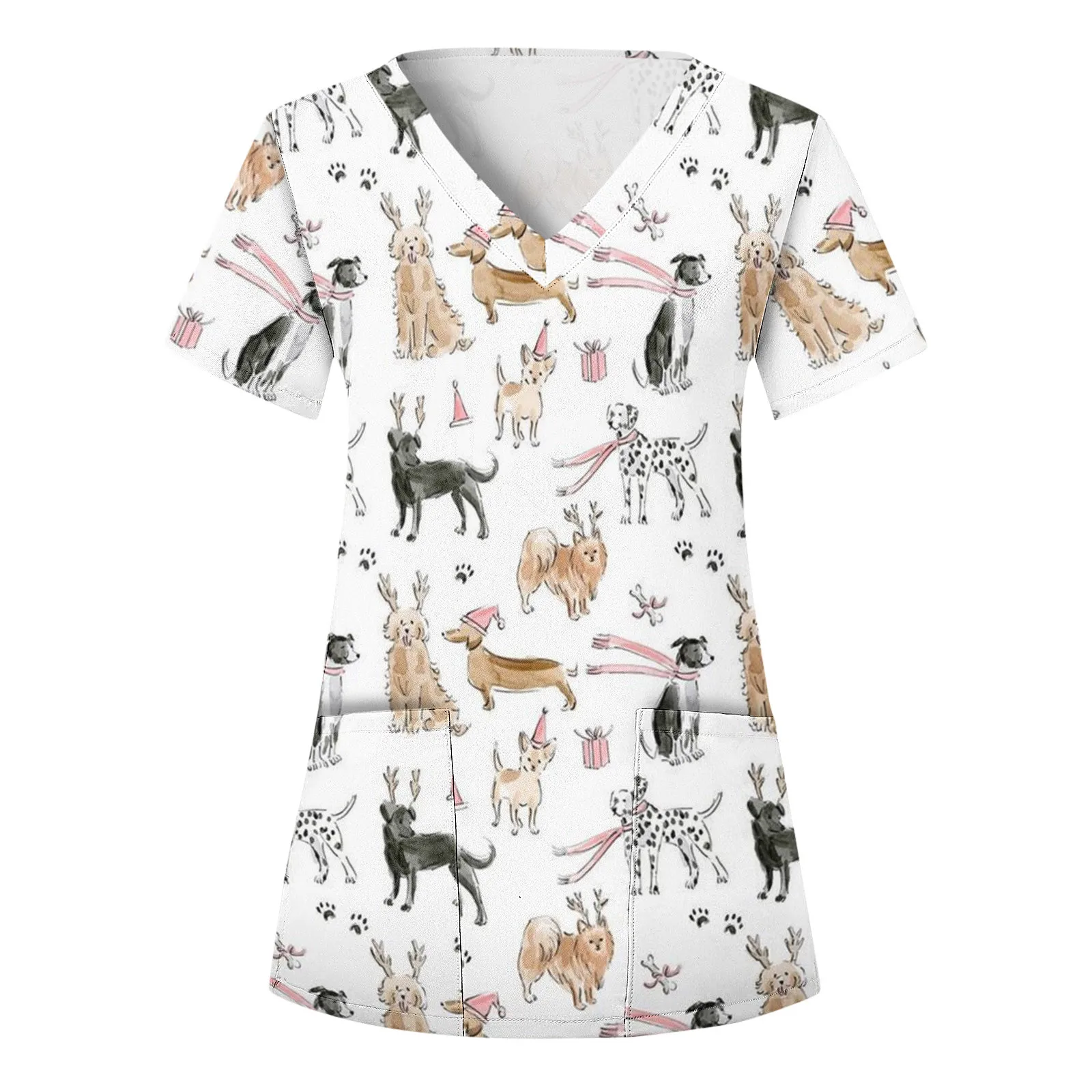 New Nurse Uniform Women Surgical Uniform Slim V-neck Blouse Doctor Working Top Accessories Cartoon Print Medical Pet Scrubs Tops
New Nurse Uniform Women Surgical Uniform Slim V-neck Blouse Doctor Working Top Accessories Cartoon Print Medical Pet Scrubs Tops