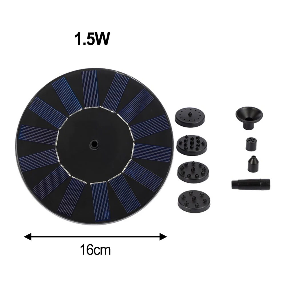 Solar Powered Circular Fountain Pump with 6 Nozzles Easy to Install Adjustable Water Height for Garden Decoration
Solar Powered Circular Fountain Pump with 6 Nozzles Easy to Install Adjustable Water Height for Garden Decoration