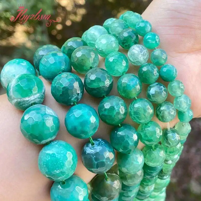 Faceted Round Dark Green Fire Agates Stone Loose Beads for Women Men DIY Accessories Necklace Bracelet Charms Jewelry Making 15"
Faceted Round Dark Green Fire Agates Stone Loose Beads for Women Men DIY Accessories Necklace Bracelet Charms Jewelry Making 15"