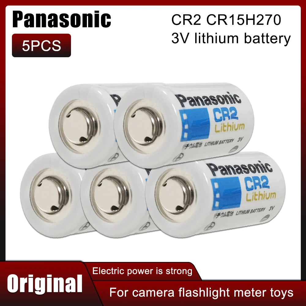 5PCS Original Panasonic CR2 CR15H270 3V 800mAh Lithium Batteries DLCR2 ELCR2 For Digital Camera Photographic Device Flashlights
5PCS Original Panasonic CR2 CR15H270 3V 800mAh Lithium Batteries DLCR2 ELCR2 For Digital Camera Photographic Device Flashlights