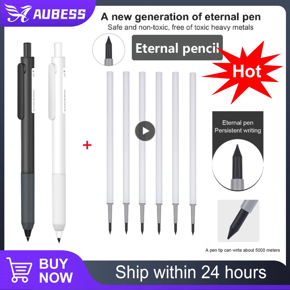 New With Eraser HB Eternal Pencil Set Unlimited Writing Inkless Pen Long-lasting Art Sketch Painting Supplies Office Stationery
New With Eraser HB Eternal Pencil Set Unlimited Writing Inkless Pen Long-lasting Art Sketch Painting Supplies Office Stationery