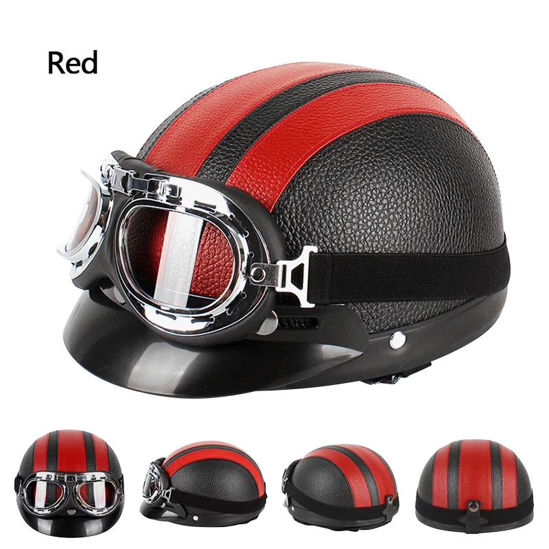 Hot Sell Red Synthetic Leather vintage Motorcycle Motorbike Vespa Open Face Half Motor scooter Helmets & Goggles
Hot Sell Red Synthetic Leather vintage Motorcycle Motorbike Vespa Open Face Half Motor scooter Helmets & Goggles