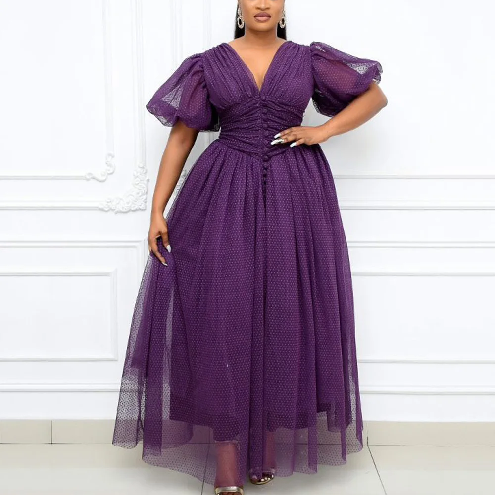 New Dresses for Women 2022 Solid V Neck Short Sleeve High Waisted A Line Ankle Length Elegant Evening Night Party Vestidos Mujer
New Dresses for Women 2022 Solid V Neck Short Sleeve High Waisted A Line Ankle Length Elegant Evening Night Party Vestidos Mujer