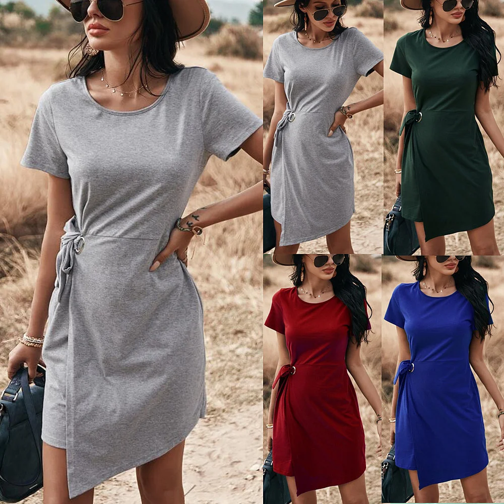 Self designed waist down dress spring summer new 2022 solid color knitted women's wear
Self designed waist down dress spring summer new 2022 solid color knitted women's wear