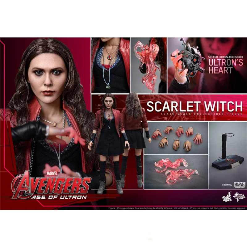 

In Stock HOTTOYS HT 1/6 MMS301 Avengers 2 Age of Ultron Scarlet Witch 1.0 Action Figure Toy Gift Model Collection Hobbies