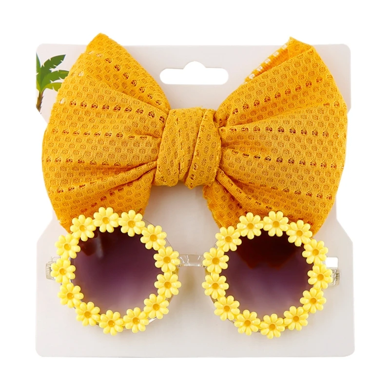 Baby Flower Shaped Sunglasses Colorful Sunnies Glasses and Bows Headbands Set
Baby Flower Shaped Sunglasses Colorful Sunnies Glasses and Bows Headbands Set