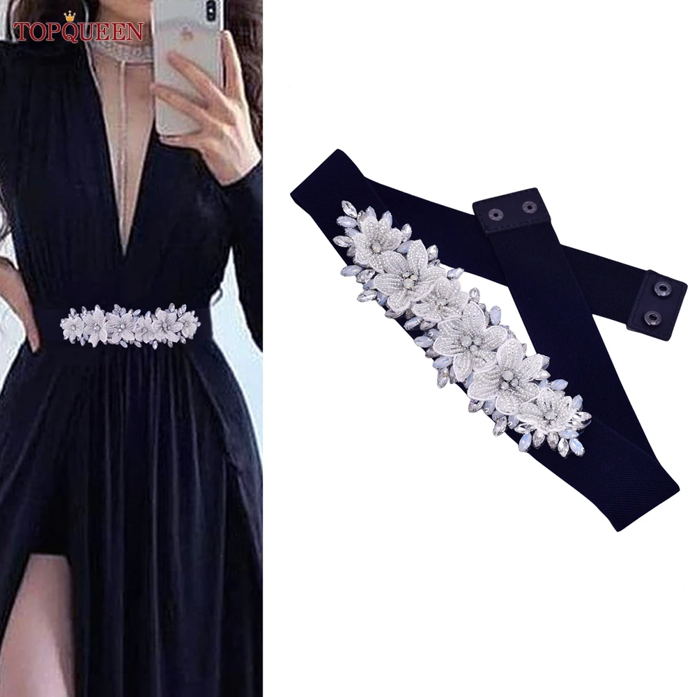 TOPQUEEN S63 Women Accessories Luxurious Women'S Pearl Rhinestones Belt With Flowers With White Dress Evening Skirt
TOPQUEEN S63 Women Accessories Luxurious Women'S Pearl Rhinestones Belt With Flowers With White Dress Evening Skirt