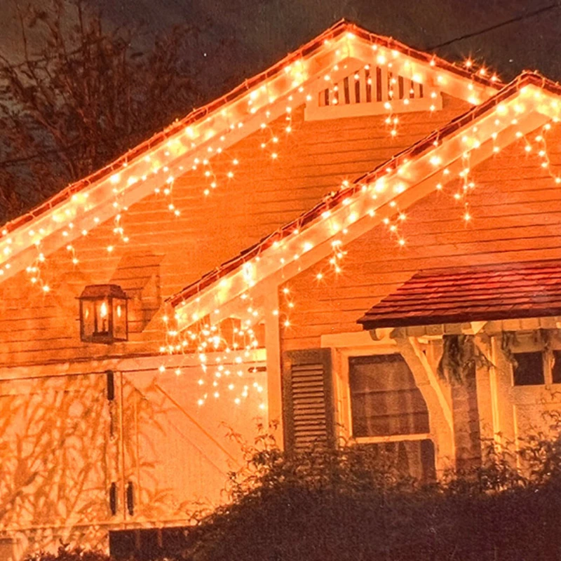 EU 220V Curtain Icicle LED String Light Droop 0.6-0.8m Street Winter Christmas Garland Decorations for Home The House Outdoor
EU 220V Curtain Icicle LED String Light Droop 0.6-0.8m Street Winter Christmas Garland Decorations for Home The House Outdoor