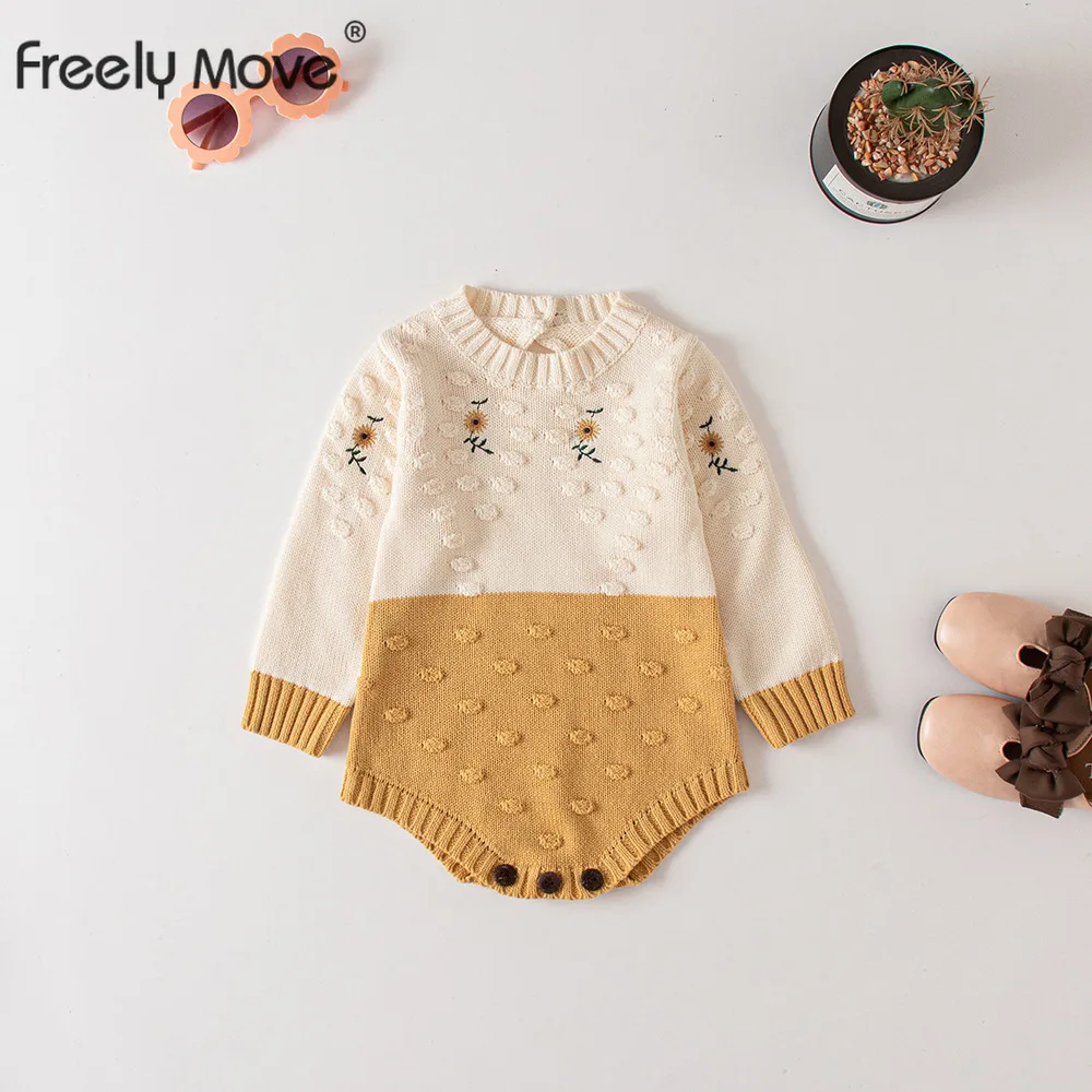 Freely Move Autumn Winter Girls Knitted Overalls Infant Kids Baby Girls Knitted Clothes Romper Floral Jumpsuit Outfits Princess
Freely Move Autumn Winter Girls Knitted Overalls Infant Kids Baby Girls Knitted Clothes Romper Floral Jumpsuit Outfits Princess