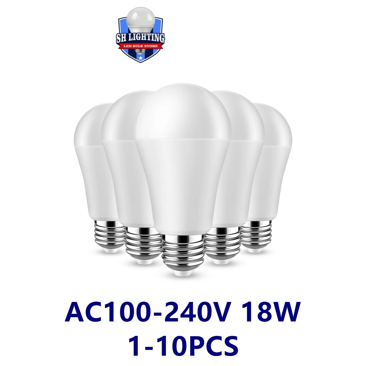 

LED high power bulb A60 AC100V-240V E27 B22 18W 100LM/W 3000K/4000K/6000K super bright warm white light for mall home lighting