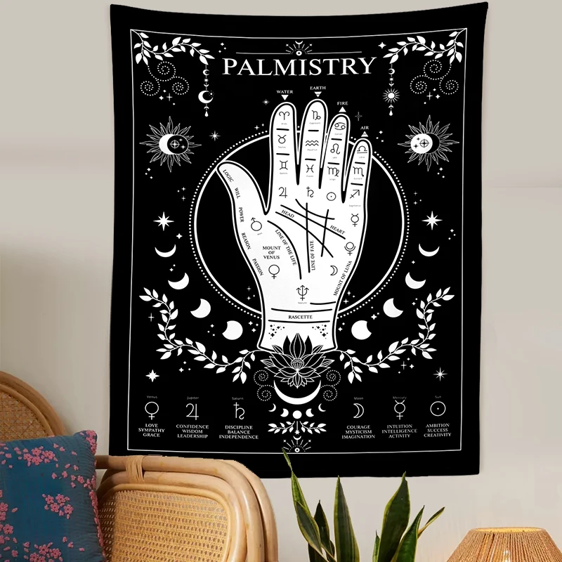 Tarot Constellation Wall Tapestry Moon Hand Magical Witch Art black Tapestry Wall Hanging Living Room Bedroom Home Decor Print
Tarot Constellation Wall Tapestry Moon Hand Magical Witch Art black Tapestry Wall Hanging Living Room Bedroom Home Decor Print