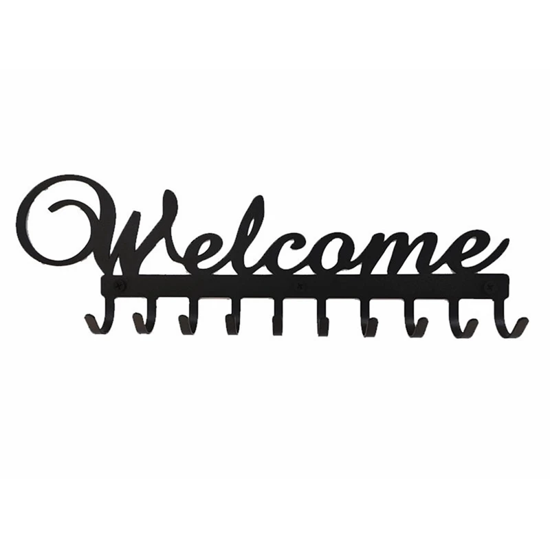 Key Holder Wall Mounted Key Hooks For Wall Decorative With 10 Hooks Black Metal Key Organizer Rack Hanger For Entryway
Key Holder Wall Mounted Key Hooks For Wall Decorative With 10 Hooks Black Metal Key Organizer Rack Hanger For Entryway