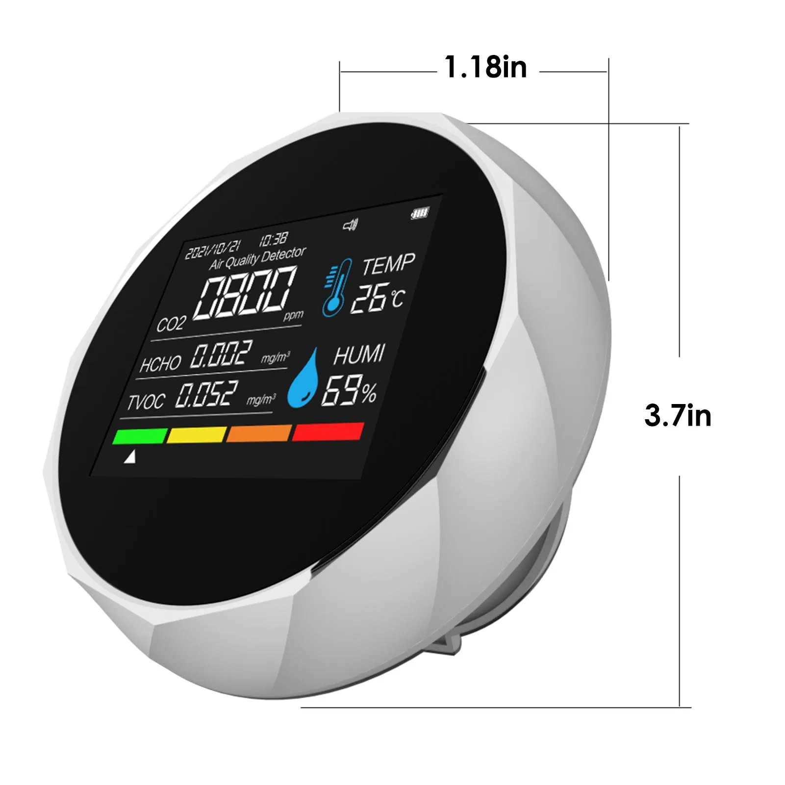 6 in1 CO2 Meter Home Temperature Monitor Carbon Dioxide Detector Desktop Digital Temperature Indoor Humidity Air Quality Tester
6 in1 CO2 Meter Home Temperature Monitor Carbon Dioxide Detector Desktop Digital Temperature Indoor Humidity Air Quality Tester