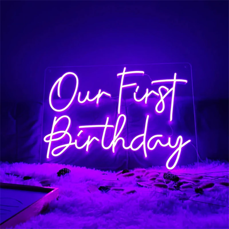 ineonlife Neon Birthday our first birthday Custom LED luminous lamp Party Acrylic Room western Decor Mural Romantic personality
ineonlife Neon Birthday our first birthday Custom LED luminous lamp Party Acrylic Room western Decor Mural Romantic personality