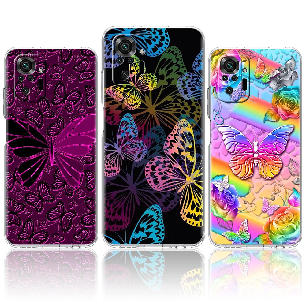 Colorful Butterfly Transparent Phone Case Cover for Redmi Note 11 11T 10S 8A 9A 9C 7 8 9 10 K40 4G Plus Pro 4G Soft Shell Fundas
Colorful Butterfly Transparent Phone Case Cover for Redmi Note 11 11T 10S 8A 9A 9C 7 8 9 10 K40 4G Plus Pro 4G Soft Shell Fundas
