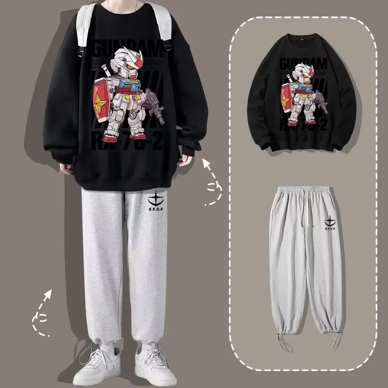 Oversized Hoodie Men's Clothing Letter Robot Print 1:1 High Quality Crew Neck Long Sleeve Streetwear Sweatshirts Set
Oversized Hoodie Men's Clothing Letter Robot Print 1:1 High Quality Crew Neck Long Sleeve Streetwear Sweatshirts Set