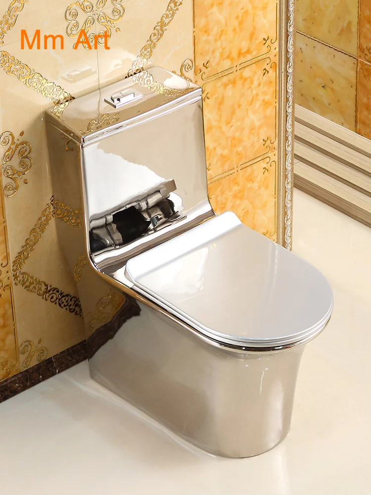 Nordic Style Silver toilet creative personality art bar water closet super swirl color deodorant toilet One Piece Closestool
Nordic Style Silver toilet creative personality art bar water closet super swirl color deodorant toilet One Piece Closestool