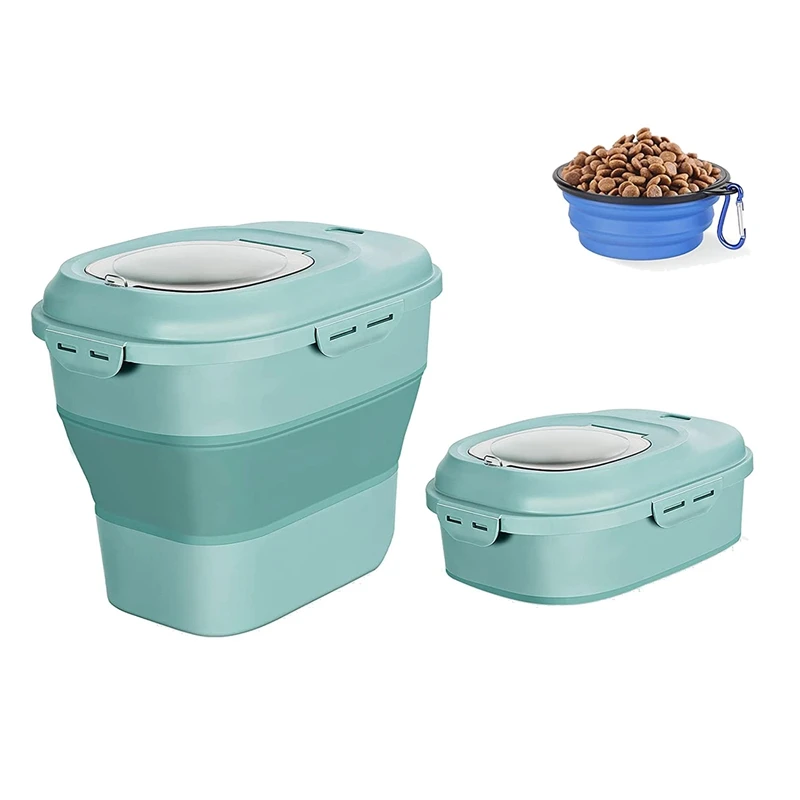 Collapsible Dog Food Storage Container, Pet Cat Pantry Large Containers Bin With Wheels Airtight Lids Locking Bowl
Collapsible Dog Food Storage Container, Pet Cat Pantry Large Containers Bin With Wheels Airtight Lids Locking Bowl