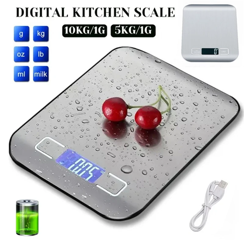 5kg/10kg Multifunction Kitchen Panel Small Platform Scale Scale Stainless Portable Digital Display Charg Precise Steel
5kg/10kg Multifunction Kitchen Panel Small Platform Scale Scale Stainless Portable Digital Display Charg Precise Steel