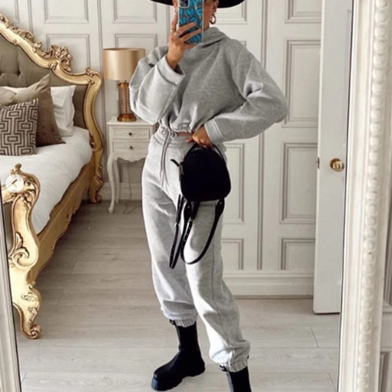 Newly Women's 2-Piece Sports Outfit Open Navel Hoodies Tops & Joggers Pants Thick Long Sleeves Sweatshirt Daily Suit
Newly Women's 2-Piece Sports Outfit Open Navel Hoodies Tops & Joggers Pants Thick Long Sleeves Sweatshirt Daily Suit