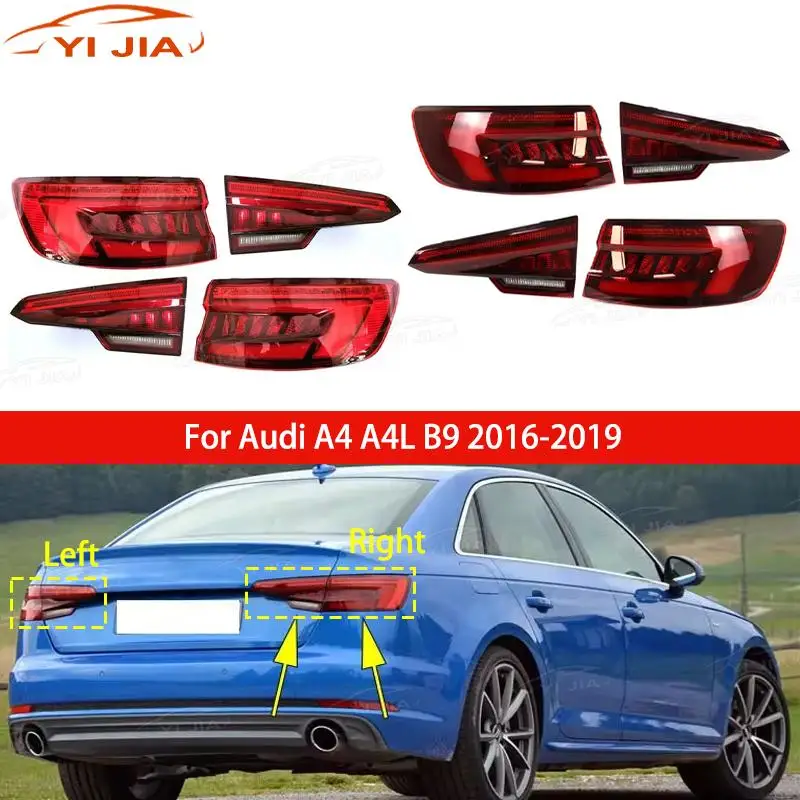 Светодиодные задние фонари для Audi A4 A4L B9 2016 2017-2019 задний фонарь сигнал поворота