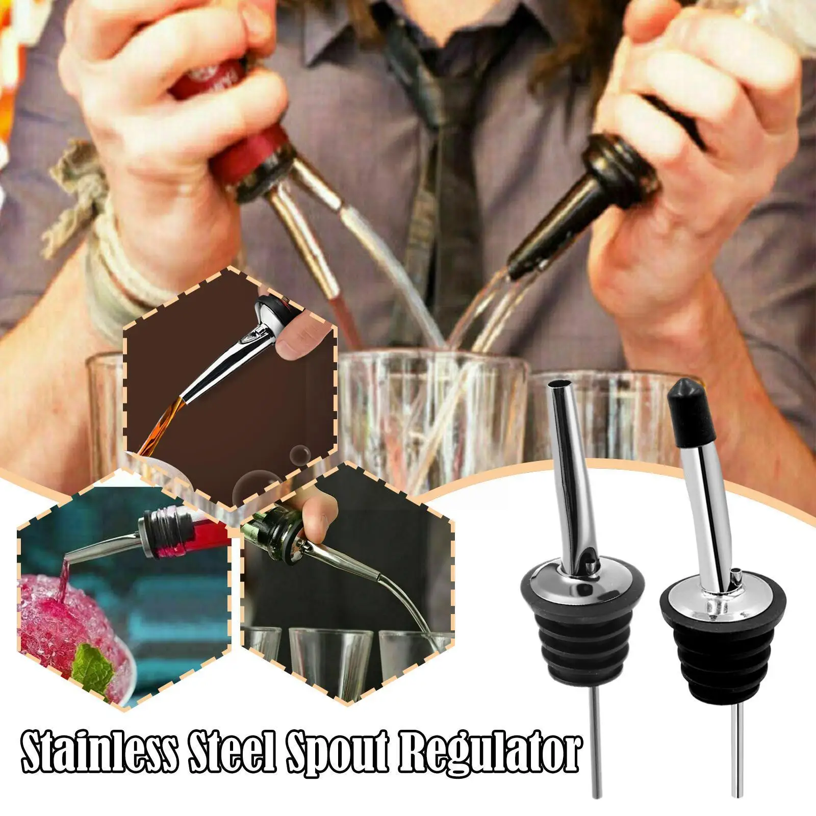 Steel Wine Spout Regulator Alcohol Liquor Wine Dispenser Stopper Accessories Wine with Bottle Bottle Spouts M1M7
Steel Wine Spout Regulator Alcohol Liquor Wine Dispenser Stopper Accessories Wine with Bottle Bottle Spouts M1M7