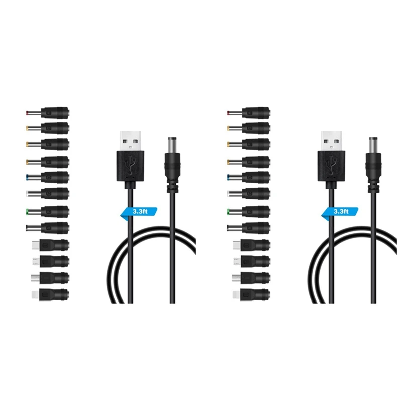 2 шт., USB-кабель для зарядки с 24 выбираемыми вилками 
2 шт., USB-кабель для зарядки с 24 выбираемыми вилками