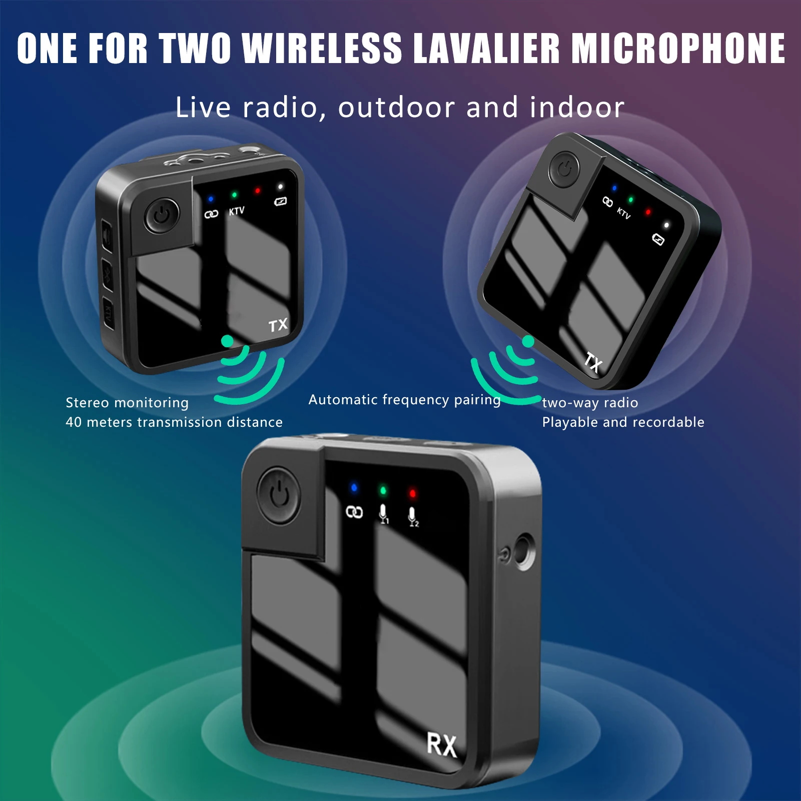 2.4G Wireless Lapel Mic System Compact Wireless Lavalier Live Microphone Easy to Carry Noise Reduction Microphone System
2.4G Wireless Lapel Mic System Compact Wireless Lavalier Live Microphone Easy to Carry Noise Reduction Microphone System