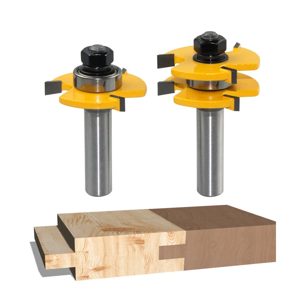 12mm Shank Tongue and Groove Router Bits Set Bearing Guide Woodworking Joint Making for Wood-Thickness-19.05mm
12mm Shank Tongue and Groove Router Bits Set Bearing Guide Woodworking Joint Making for Wood-Thickness-19.05mm