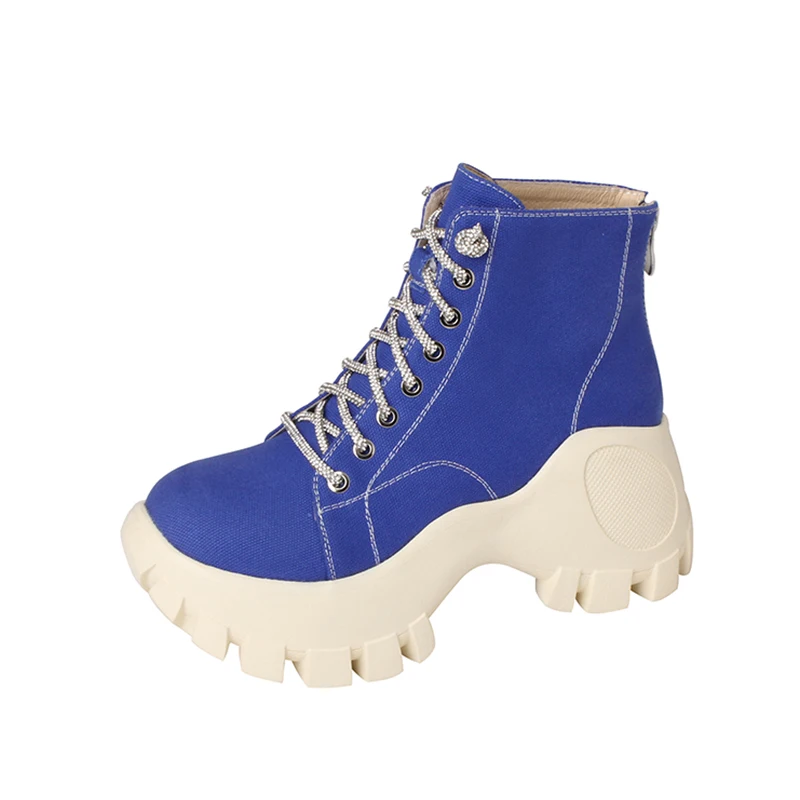 Spring High Top Women Shoes Canvas Round Toe Back Zip Design Comfortable Casual Rhinestone Lace-up Thick Bottom Ladies Shoes
Spring High Top Women Shoes Canvas Round Toe Back Zip Design Comfortable Casual Rhinestone Lace-up Thick Bottom Ladies Shoes