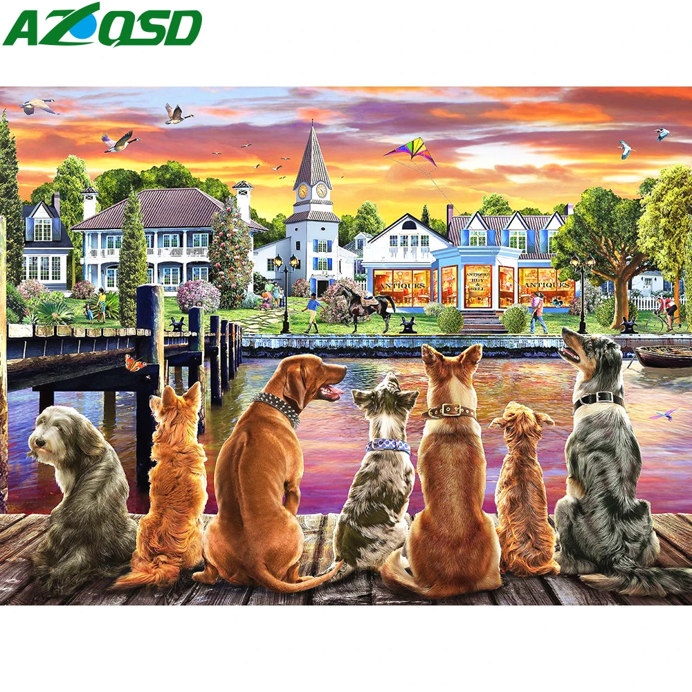 AZQSD DIY Full Square Diamond Embroidery House Cross Stitch Mosaic Landscape New Arrival Painting Dog Handmade Gift
AZQSD DIY Full Square Diamond Embroidery House Cross Stitch Mosaic Landscape New Arrival Painting Dog Handmade Gift