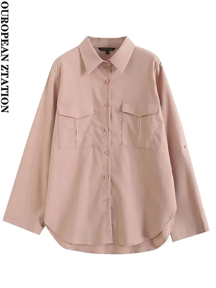 PAILETE Women 2023 fashion with pockets shirts vintage long sleeve button-up female blouses blusas chic tops
PAILETE Women 2023 fashion with pockets shirts vintage long sleeve button-up female blouses blusas chic tops