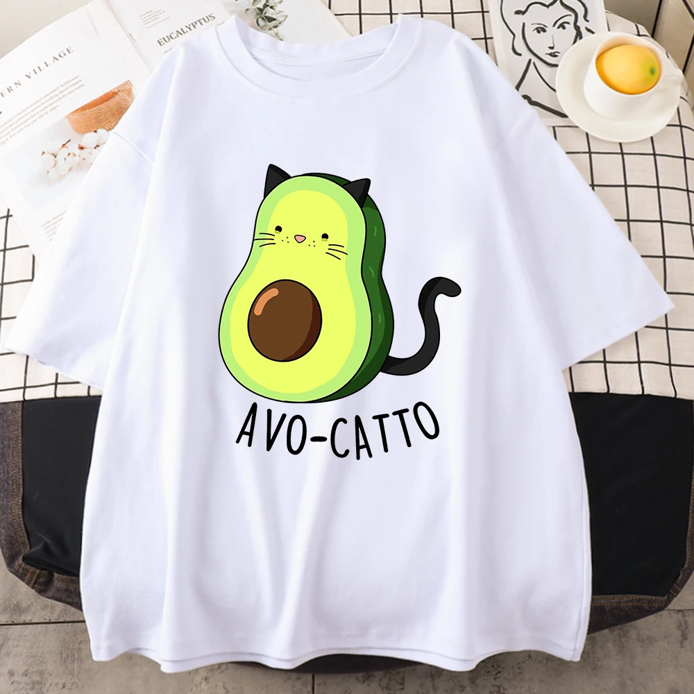 Женская футболка с милым принтом «кошка авокадо», Kawaii, одежда с мультяшным принтом, женская модная футболка больших размеров в стиле Харадз...
Женская футболка с милым принтом «кошка авокадо», Kawaii, одежда с мультяшным принтом, женская модная футболка больших размеров в стиле Харадз...