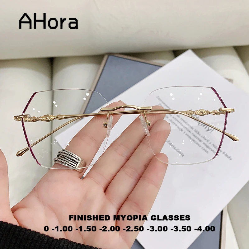 Ahora Ultralight Rimless Oversized Optical Myopia Glasses Finsihed Women Men Clear Lens Spectacles Frames 0 -1.0-1.5-2.0 to -4.0
Ahora Ultralight Rimless Oversized Optical Myopia Glasses Finsihed Women Men Clear Lens Spectacles Frames 0 -1.0-1.5-2.0 to -4.0