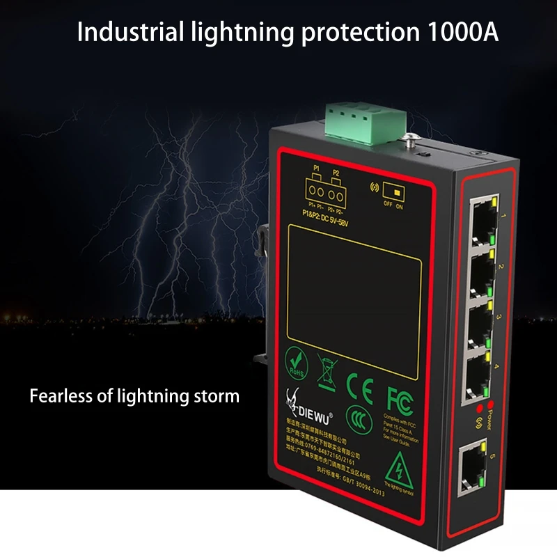5 Port 10/100Mbps Fast Ethernet Switch Desktop Ethernet Splitter Ethernet Switcher Plug and Play Quiet Desktop Design K1KF
5 Port 10/100Mbps Fast Ethernet Switch Desktop Ethernet Splitter Ethernet Switcher Plug and Play Quiet Desktop Design K1KF